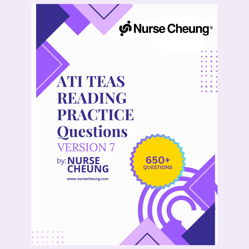 ATI TEAS 7 Reading Practice Questions - NurseCheungStore