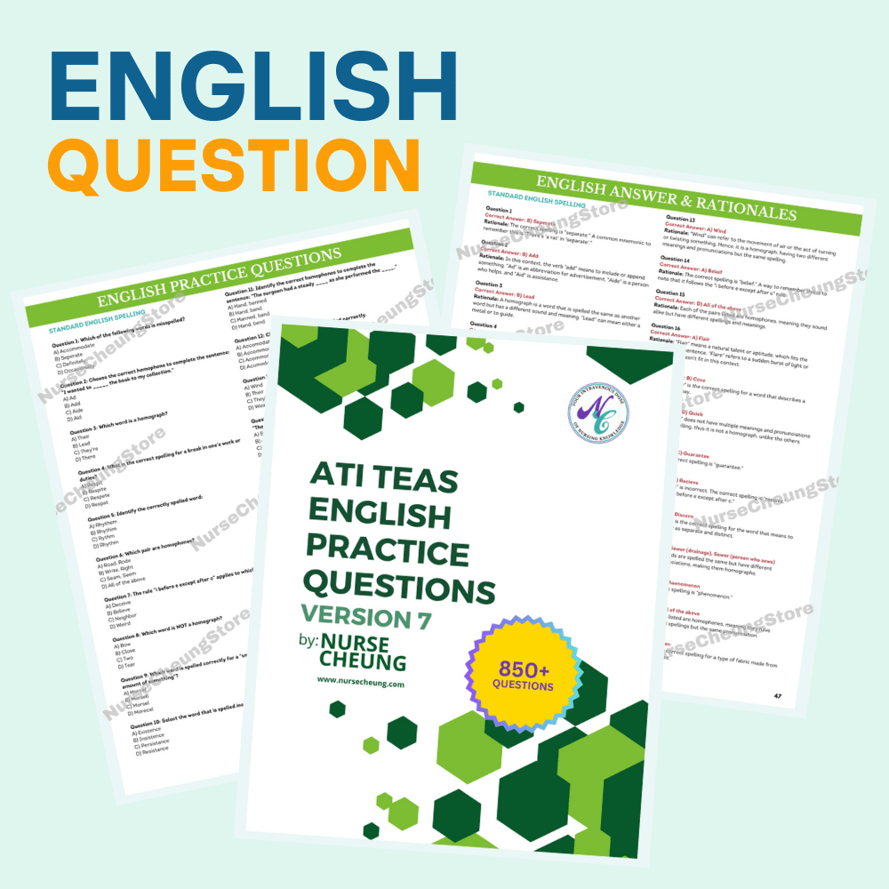 ATI TEAS 7 English Practice Question Example