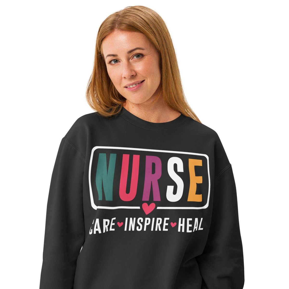 NURSE CARE INSPIRE HEAL Crewneck (Print) - NurseCheungStore