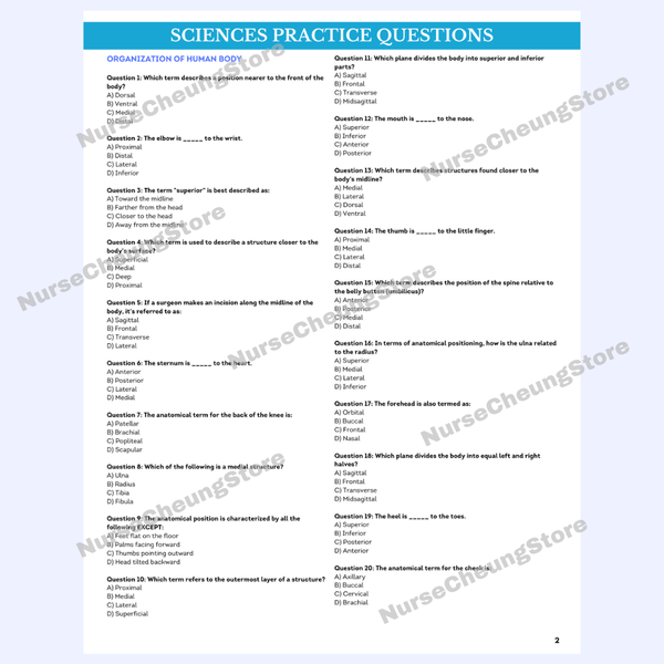 1,050+ ATI TEAS V7 Science Practice Questions by NurseCheung - (DIGITAL DOWNLOAD) - NurseCheungStore