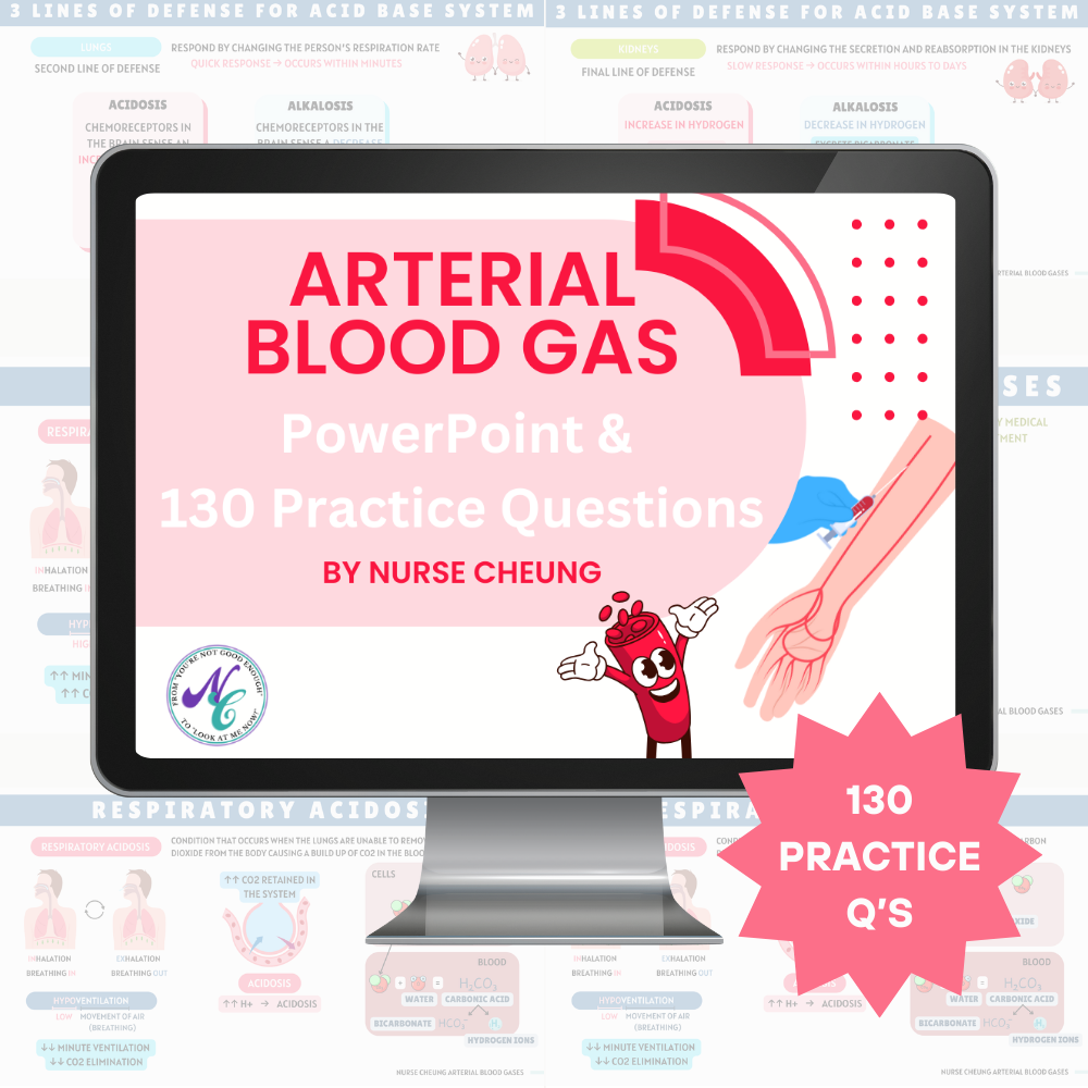 Arterial Blood Gas (ABG) PowerPoint & 130 Practice Questions