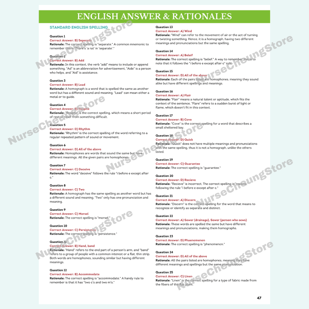 850+ ATI TEAS V7 English Practice Questions by NurseCheung - (DIGITAL DOWNLOAD) - NurseCheungStore