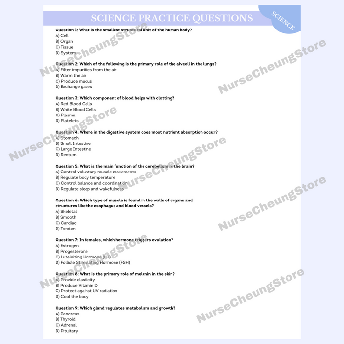 ATI TEAS 7 Science Comprehensive Study Guide by NurseCheung - In-depth