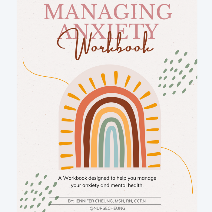 Managing Anxiety Workbook by NurseCheung: A 30-Page Comprehensive Guid
