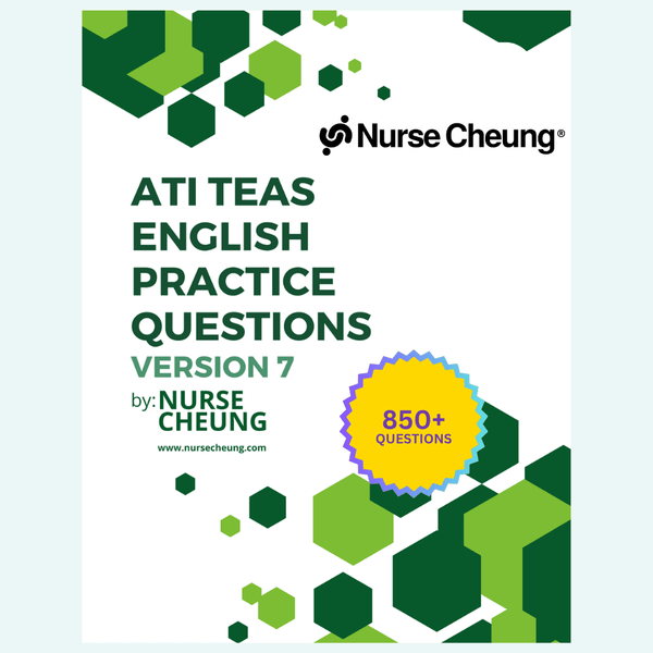 ATI TEAS 7 English Practice Questions - NurseCheungStore